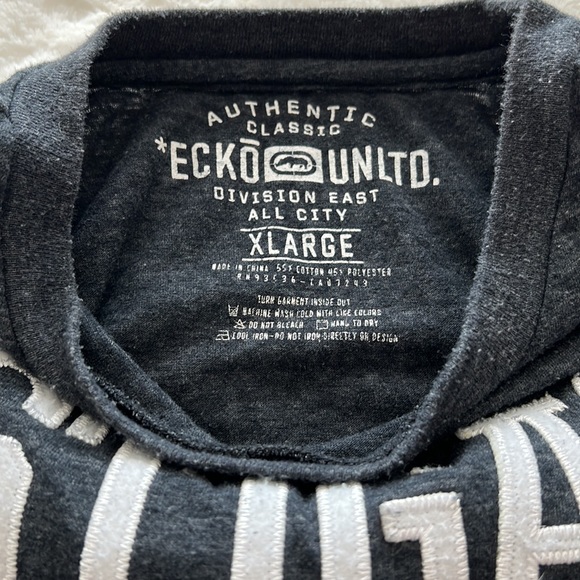 Ecko Ultd Instigate 93 Tee- Size XLarge. Preowned- Gray, Black, & Burgundy - Picture 3 of 6